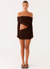Emery Mini Dress - Chocolate